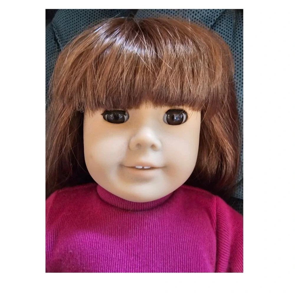 American Girl Samantha Doll Pleasant Company Vintage Brown Hair Magenta Outfit